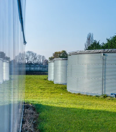 Круглый оцинкованный резервуар для воды